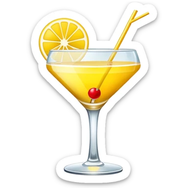 cocktail, drink, yellow sticker