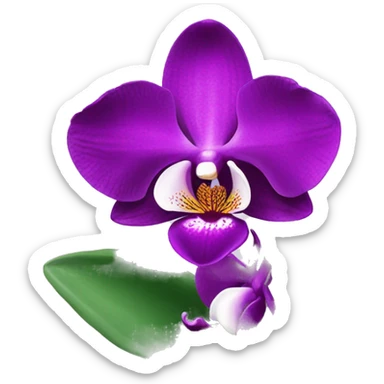 purple orchid ￼ sticker