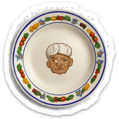 Traditional Romanian plate  sticker