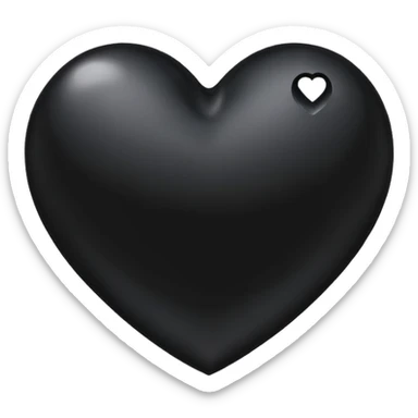 realistic gothic heart with a black teardrop sticker