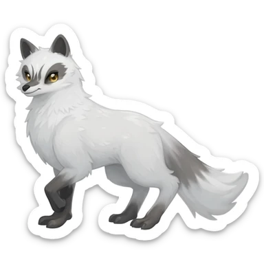 Snowy Owl-Arctic Fox-fusion-hybrid-animal-creature sticker