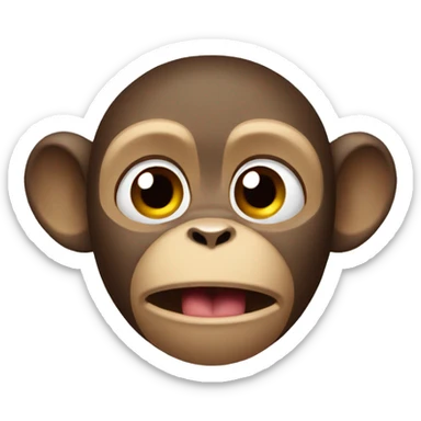 Monkey crying sticker