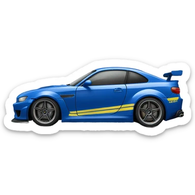 Carro deportivo azul estilo need for speed sticker