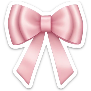 light pink ribbon bow sticker