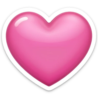 Pink heart but the heart is open in the middle sticker