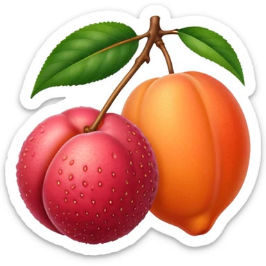 lychee and apricot sticker
