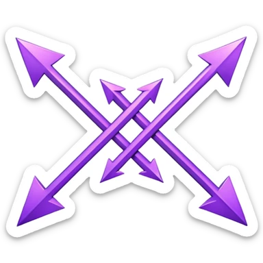 The "Trading Arrow" (Visual)
Instead of the word "FOR," use a custom double-arrow emoji.

Image: Two arrows pointing at each other ↔️ or a circular swap icon 🔄.

Color: Make the arrows Bright Purple. sticker