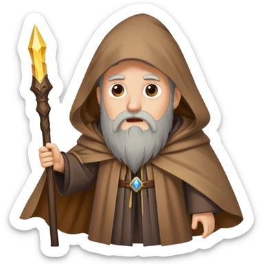 lost wizard looking confused sticker