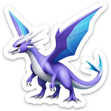 Noivern-Latios-Lugia-Fakémon-hybrid-creature (full body)  sticker