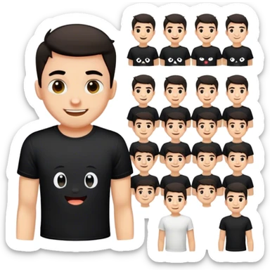 emoji jeune homme nor personnalisé pour un live avec des réaction different sticker