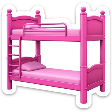 Pink big bunk bed sticker