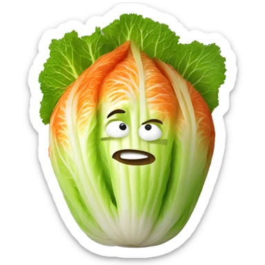 Napa cabbage with Red pepper powder sauce  sticker