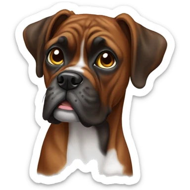 Brindle boxer dog sticker