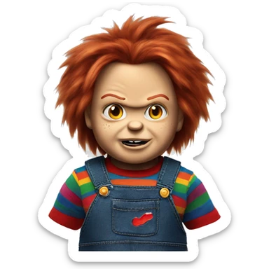 Chucky doll sticker