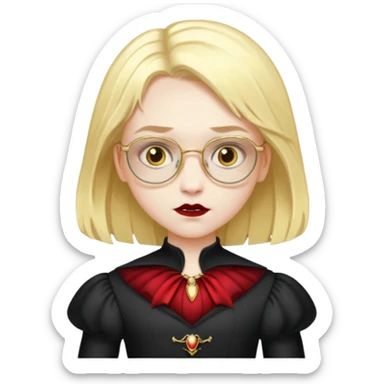 vampire kids with opticals half dress gold hair sticker