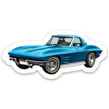 1963 corvette sea blue sticker