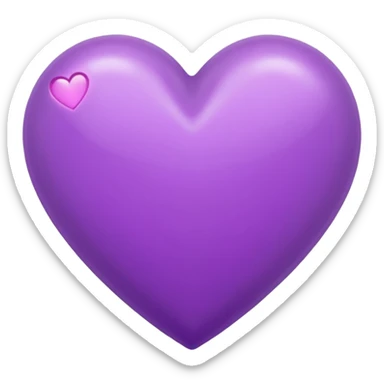 Corazón color morado claro con destellos sticker