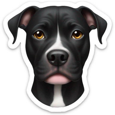 Black pitbull with a white snout  sticker