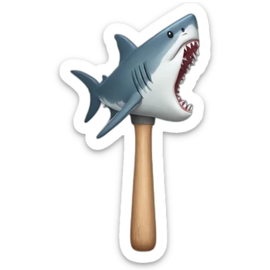 Shark head hammer sticker
