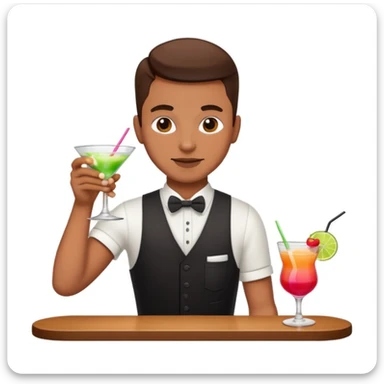 bartender mixing drinks sticker
