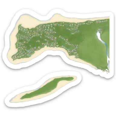 Outline of Nantucket Island, Massachusetts  sticker