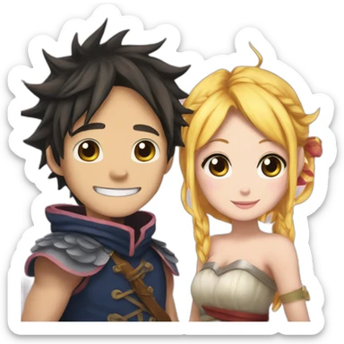 Fairy Tale Natsu and Lucy sticker
