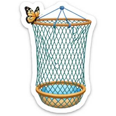 a net for catching butterflies sticker
