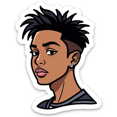 Playboi Carti rapper with signature style sticker