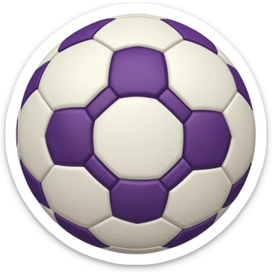 bola de futebol branco e roxa sticker