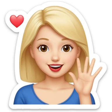 Me blowing a kiss sticker