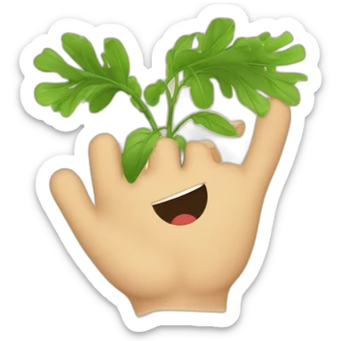 le bras tendu en face de soi, avec la paume de la main dirigée vers le sol et les doigts serrés entre eux sticker