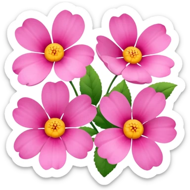 Pink flowers sticker