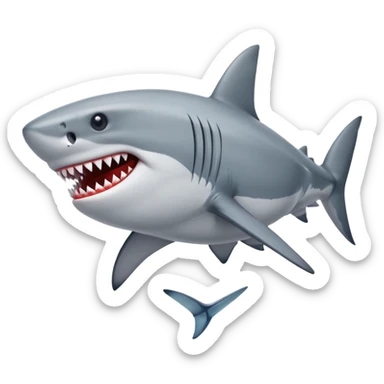 a shark wearing Nike shoes sticker