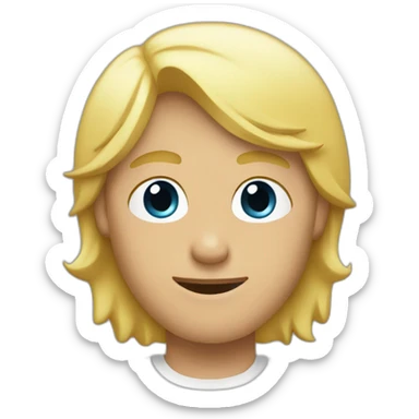 the guy with the blond hair shows the peace sign. sticker