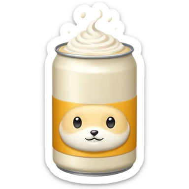 creme fouette avec une bombe sticker