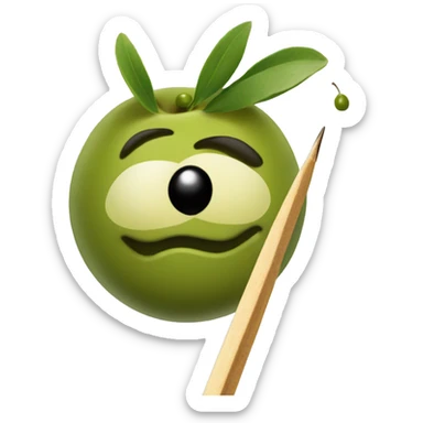 Olives on a toothpick  sticker