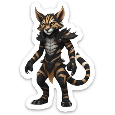 Edgy Vernid species with edgy stripe markings by LiLaiRa full body sticker