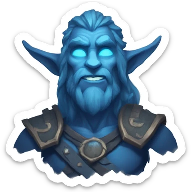 smug firbolg spectral giant blue sticker