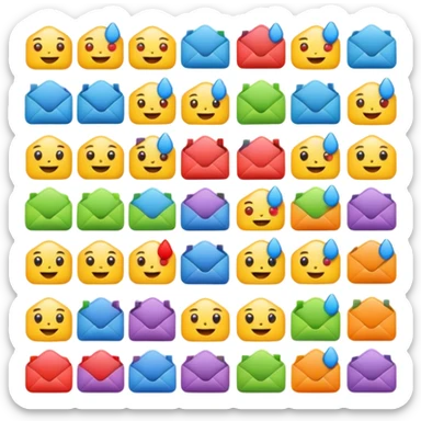 Mail emoji set sticker