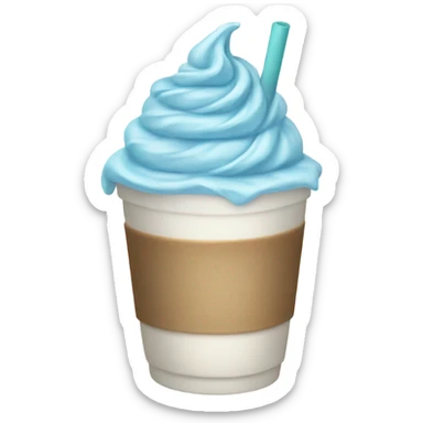 Pastel blue ice latte sticker