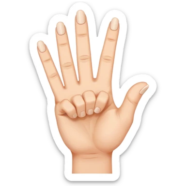 Triple middle fingers sticker