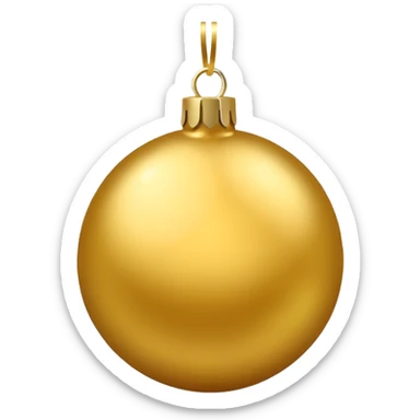 Christmas tree ball golden sticker