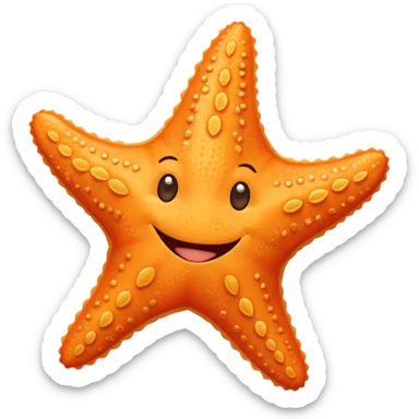 A starfish with a big smile, enjoying the summer vibes. sticker