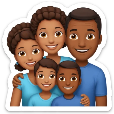 A black family sticker