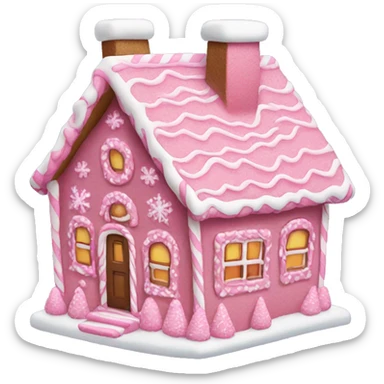 Pink gingerbread house  sticker