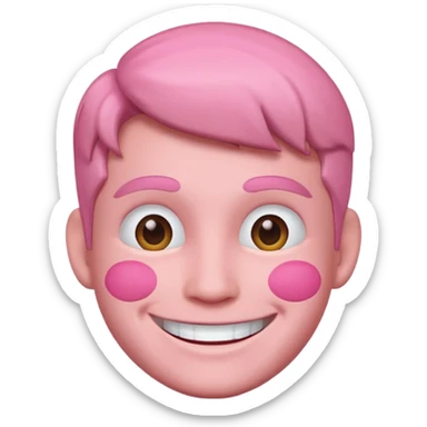 Barbie doll Ken Head pink  sticker