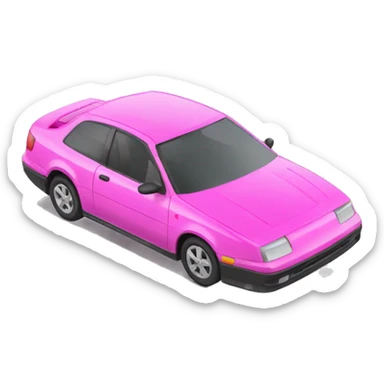 Carro color rosa sticker