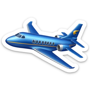 A fully co,poured dark blue plane sticker
