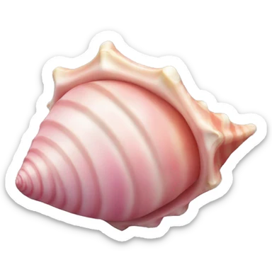 Pink conch shell  sticker