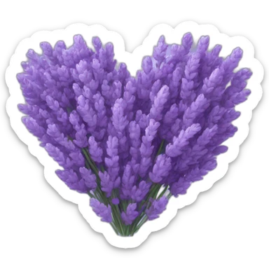 Lavender-colors-heart sticker